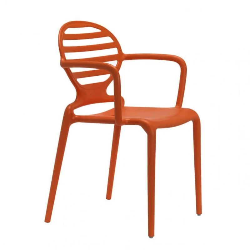 Set 4 sedie COKKA in tecnopolimero Bianco lino | Antracite