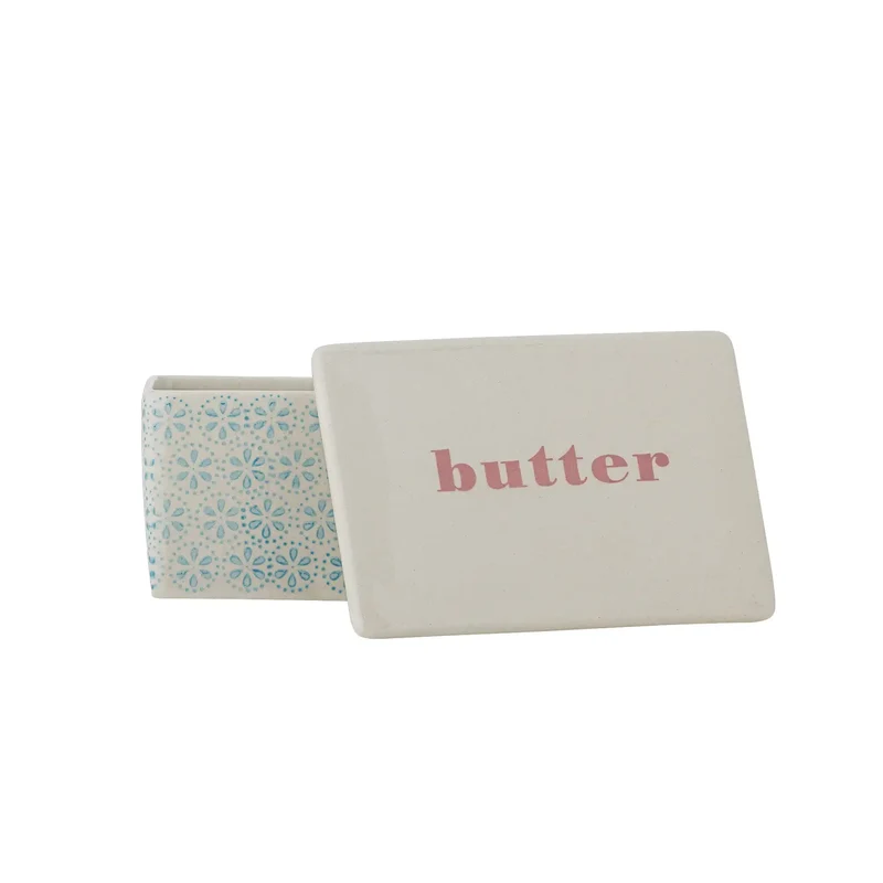 Botervloot aardewerk blauw Patrizia