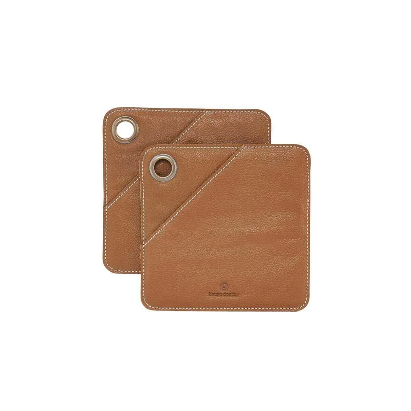 Pannenlappen Square bruin - set van 2