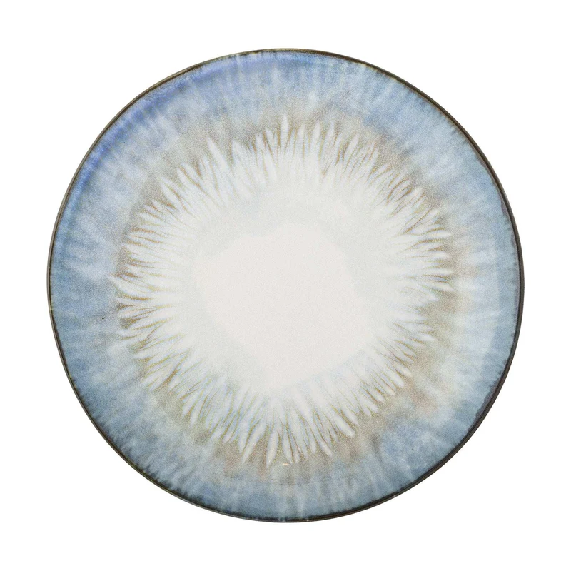Bord aardewerk blauw Calen 22cm