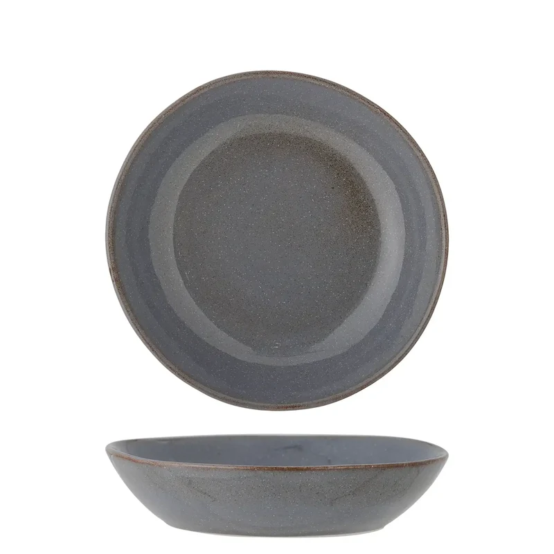 Diep bord aardewerk grijs Sandrine 22cm