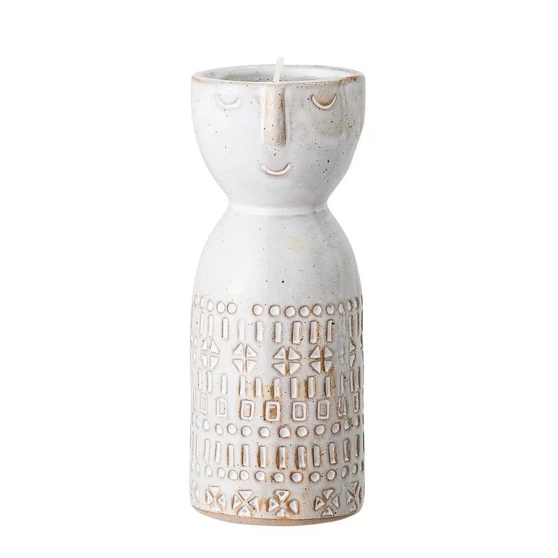 Vaas aardewerk wit Embla 14cm