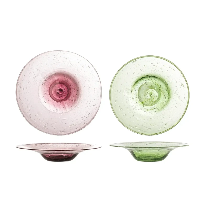 Bord glas groen Sunil 19cm - set van 2