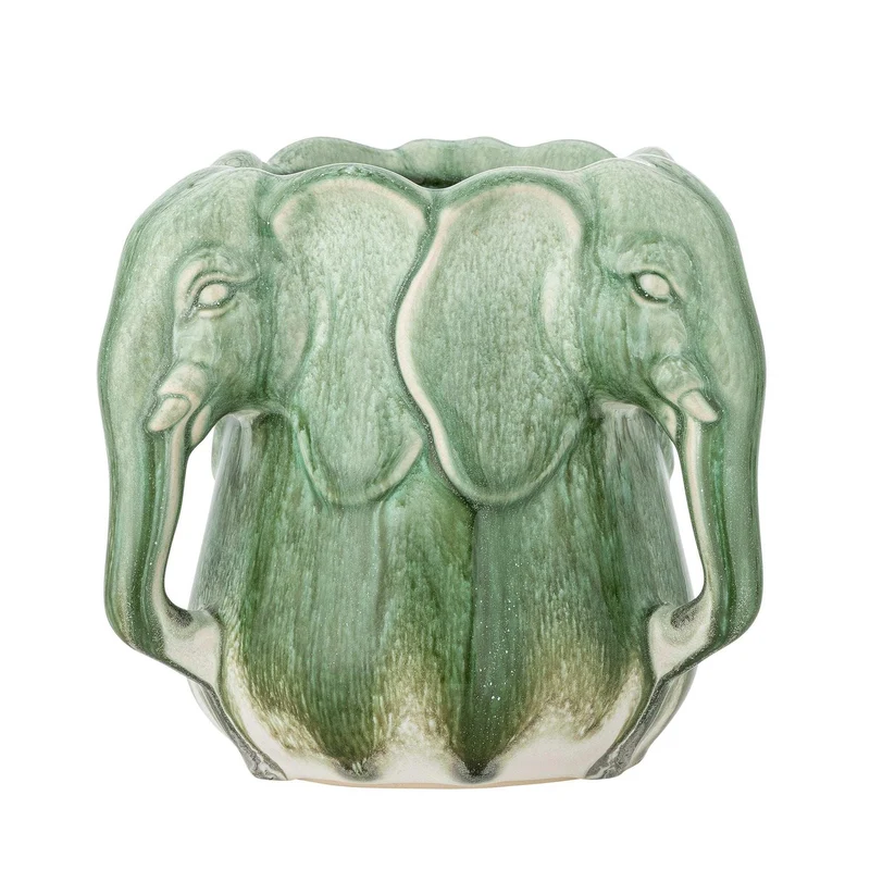 Vaas aardewerk groen Pontus 15cm