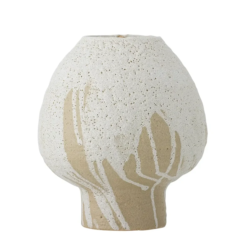 Vaas aardewerk nature Morag 17cm
