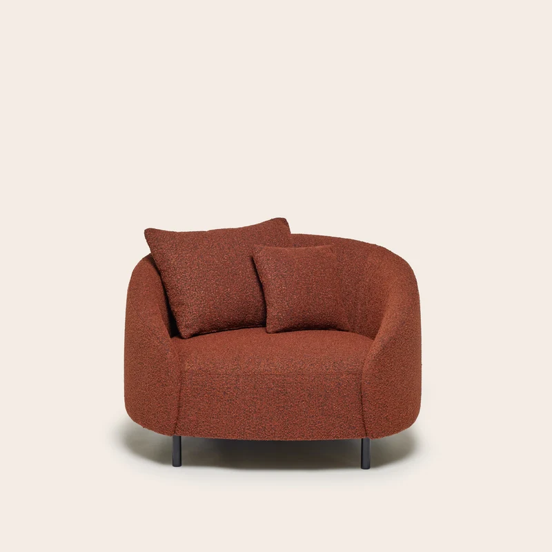 Fauteuil JULIKA ascot orange brûlée