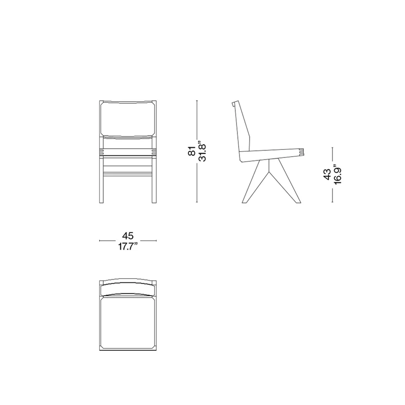 Wood and Vienna Straw Chair CAPITOL COMPLEX CHAIR Hommage à Pierre Jeanneret, designed by Cassina
