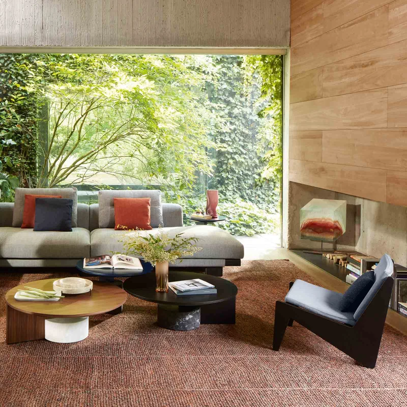 Wood and Vienna Straw Armchair KANGAROO Hommage à Pierre Jeanneret, designed by Cassina