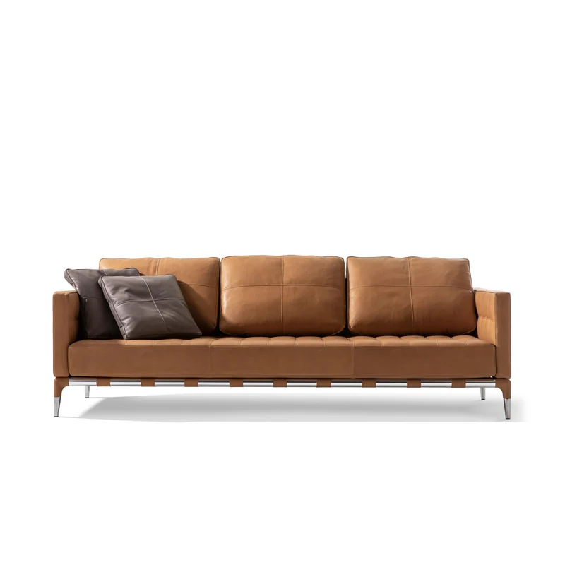 Three-Seater Leather Sofa PRIVE', designed by Philippe Starck for Cassina