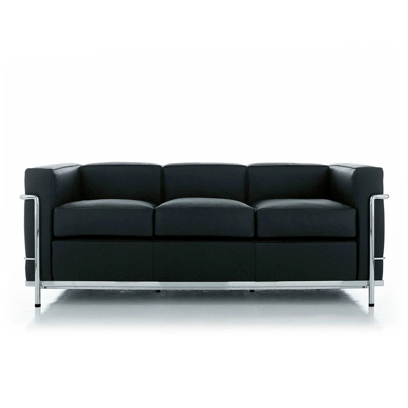 Three Seater Sofa - "2, Fauteuil Grand Confort, Petit Modèle", designed by Le Corbusier, Pierre Jeanneret, Charlotte Perriand for Cassina