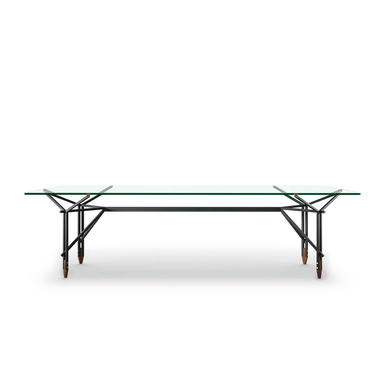 Glass and Metal Dining Table OLIMPINO, designed by Ico Parisi for Cassina