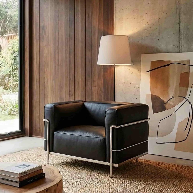 Armchair - "3, Fauteuil Grand Confort, Grand Modèle" designed by Le Corbusier, Pierre Jeanneret, Charlotte Perriand for Cassina