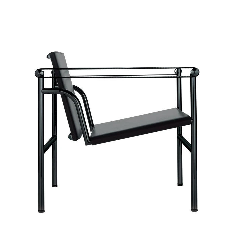 Leather Armchair - "1, Fauteuil à dossier basculant", designed by Le Corbusier, Pierre Jeanneret, Charlotte Perriand for Cassina