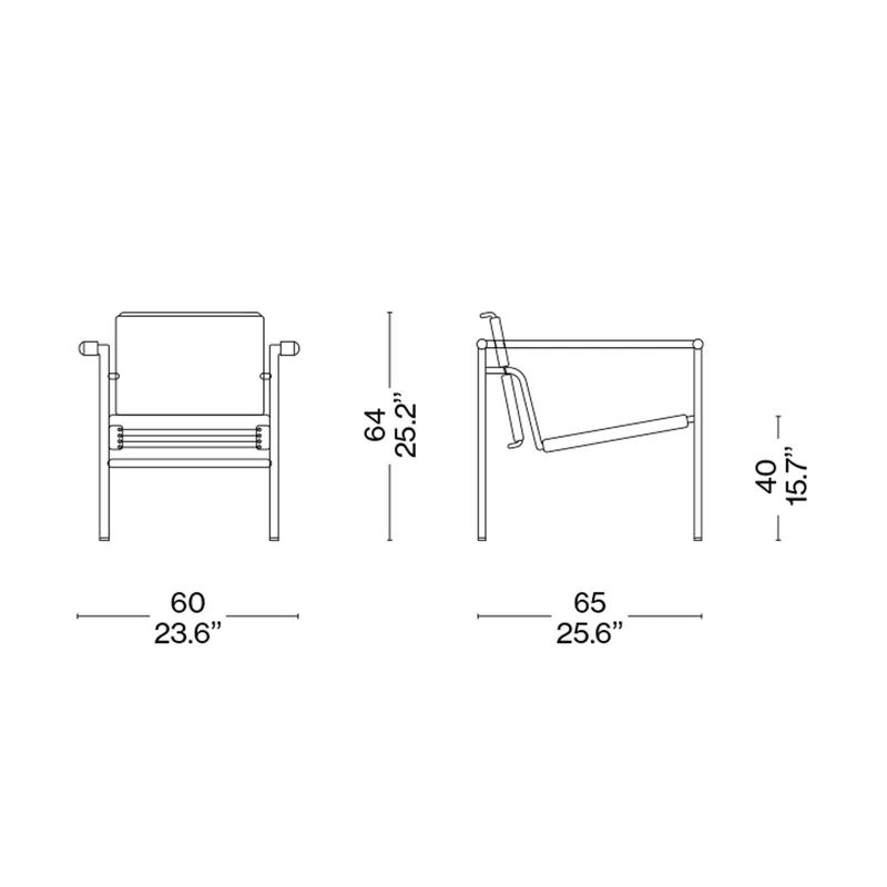 Armchair - "1, Fauteuil à dossier basculant", designed by Le Corbusier, Pierre Jeanneret, Charlotte Perriand for Cassina