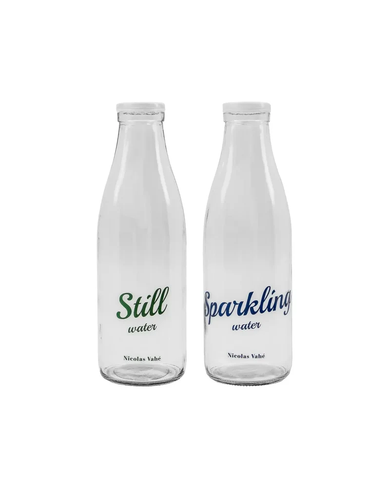 Fles met dop Water Helder - set van 2