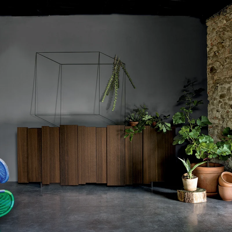 Stripe Design Heat-Treated Oak Sideboard – Dall'Agnese | Italian Craftsmanship