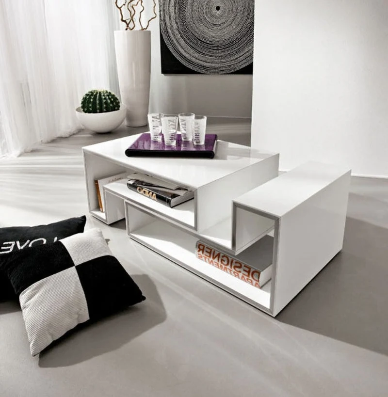 Marika Modular White Gloss Coffee Table by La Primavera