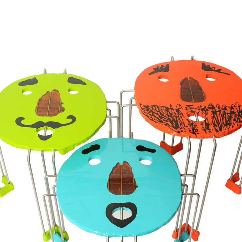 Set of 3 Resin Coffee Tables TRIPLE PLAY by Gaetano Pesce for Fish Design
