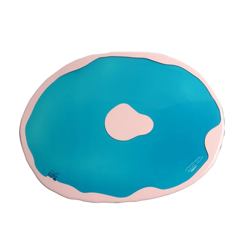 Placemat TABLE-MATES RO Clear Emerald, Matt Pastel Pink Set of Six by Gaetano Pesce for Fish Design