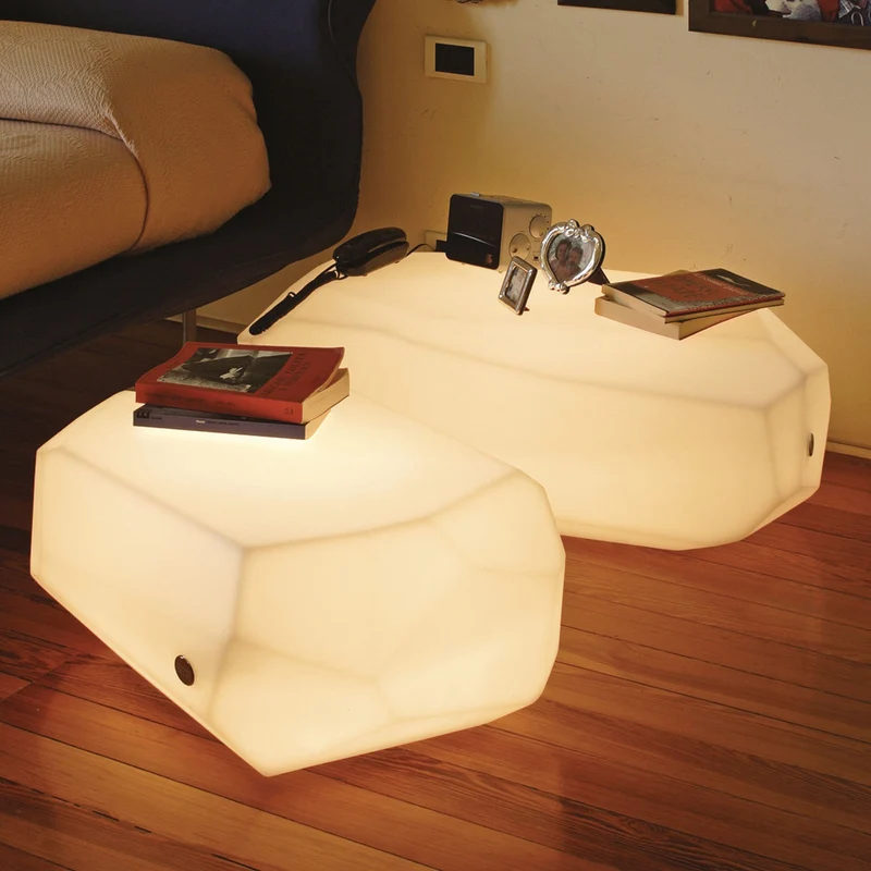 Outdoor Coffee Table METEOR with Light by Arik Levy for Serralunga