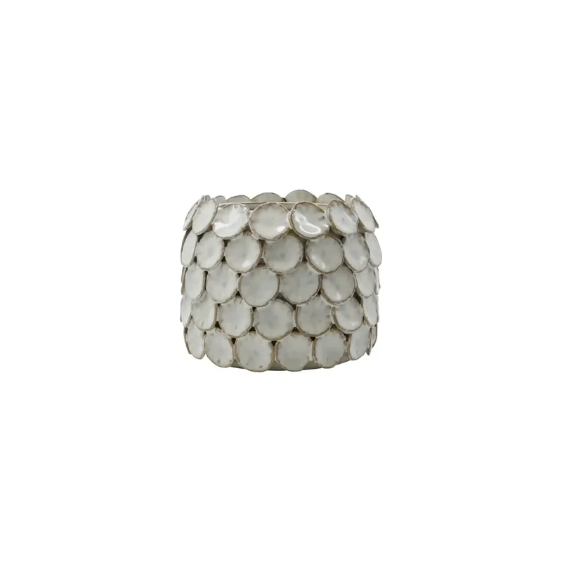 Vaas Dot wit aardewerk 15cm