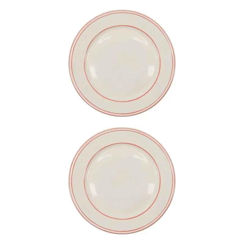 Bistro bord rood 27cm - set van 2
