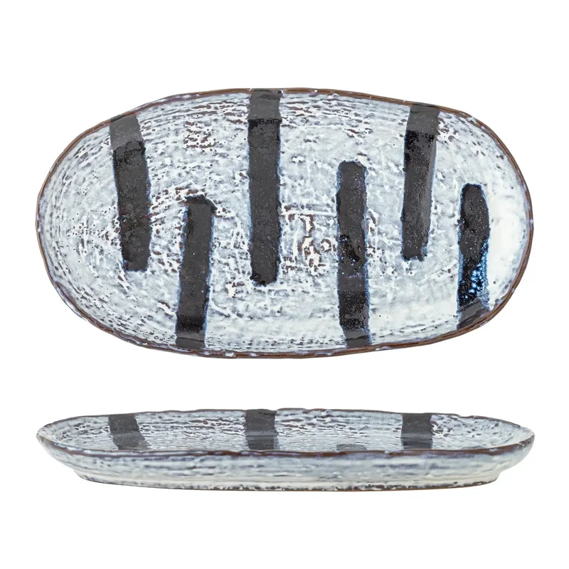 Bord aardewerk zwart Ever 24cm