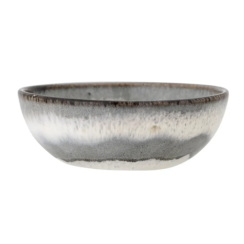 Schaal aardewerk grijs Paula 16cm