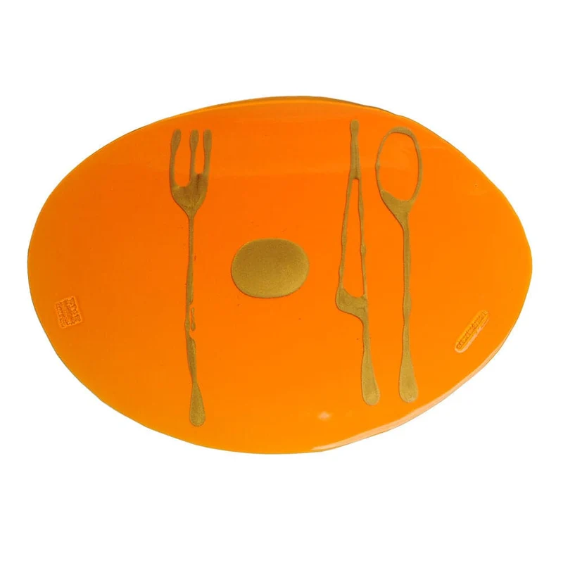 Placemat TABLE-MATES Clear Orange Set of Six by Gaetano Pesce for Fish Design