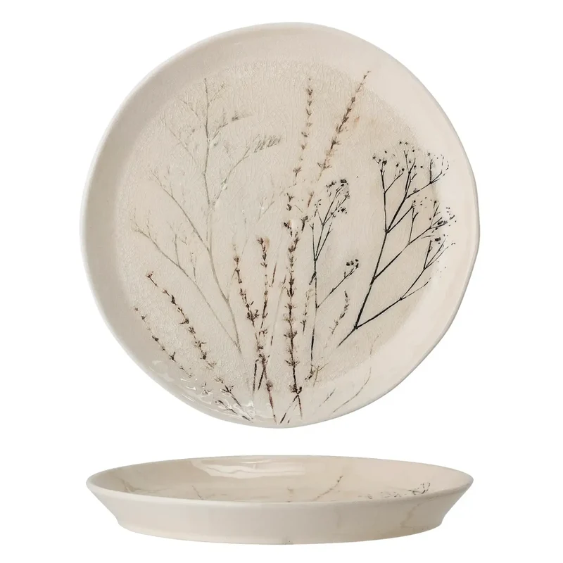 Bord aardewerk nature Bea 27cm