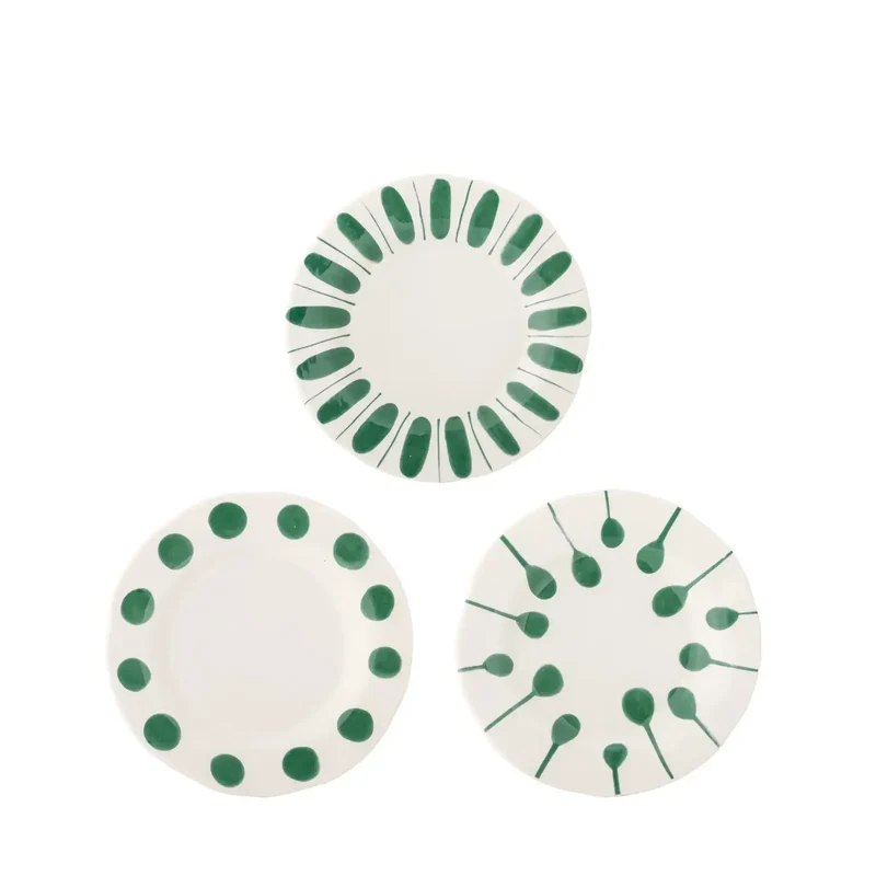 Bordenset groen Linora 22cm - set van 3