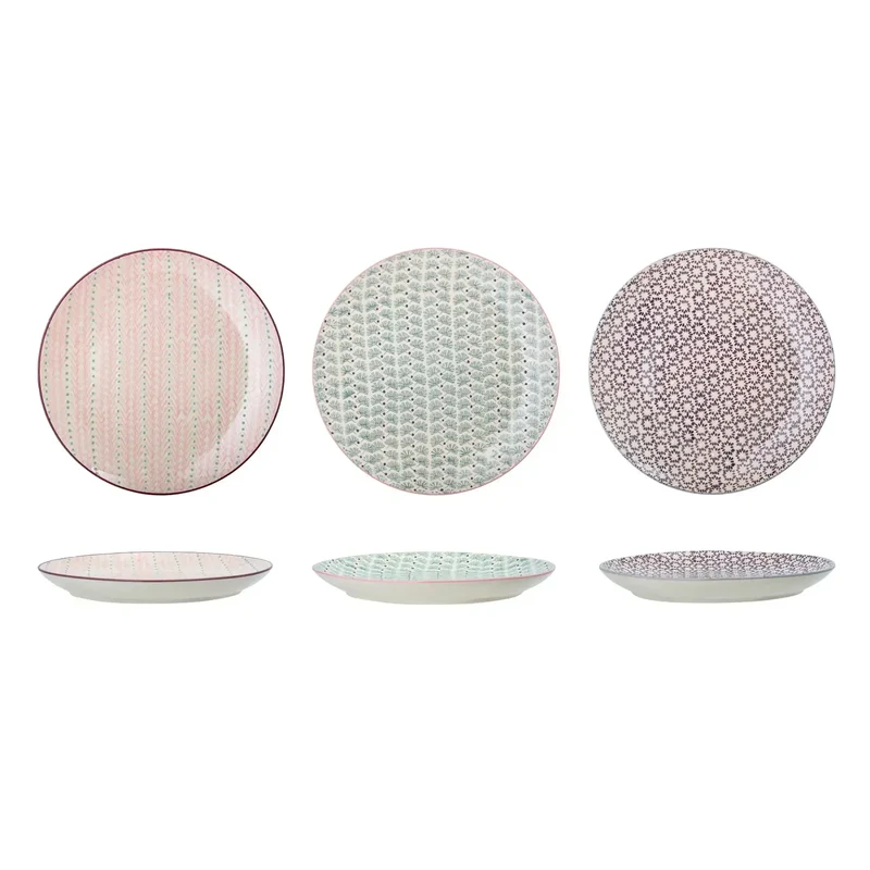 Bordenset roze maya 28cm - 3 stuks