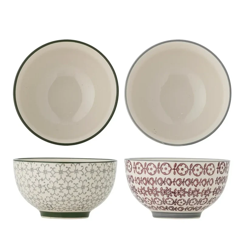 Schaal aardewerk multi Karine 13cm - set van 2