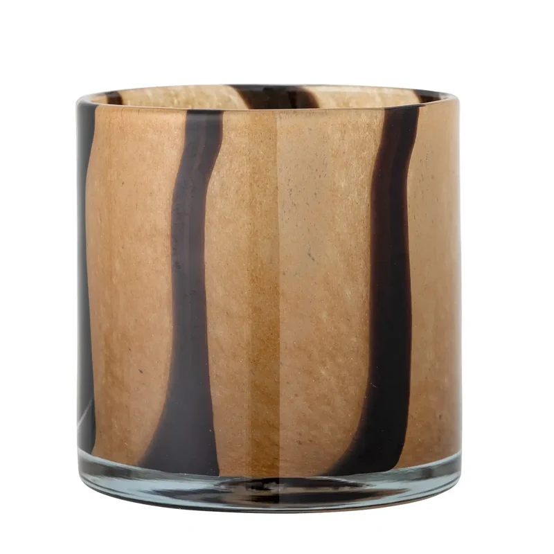 Waxinelichthouder glas bruin liberty 15cm