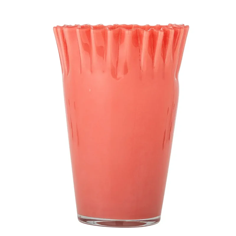 Vaas glas oranje Janine 30cm