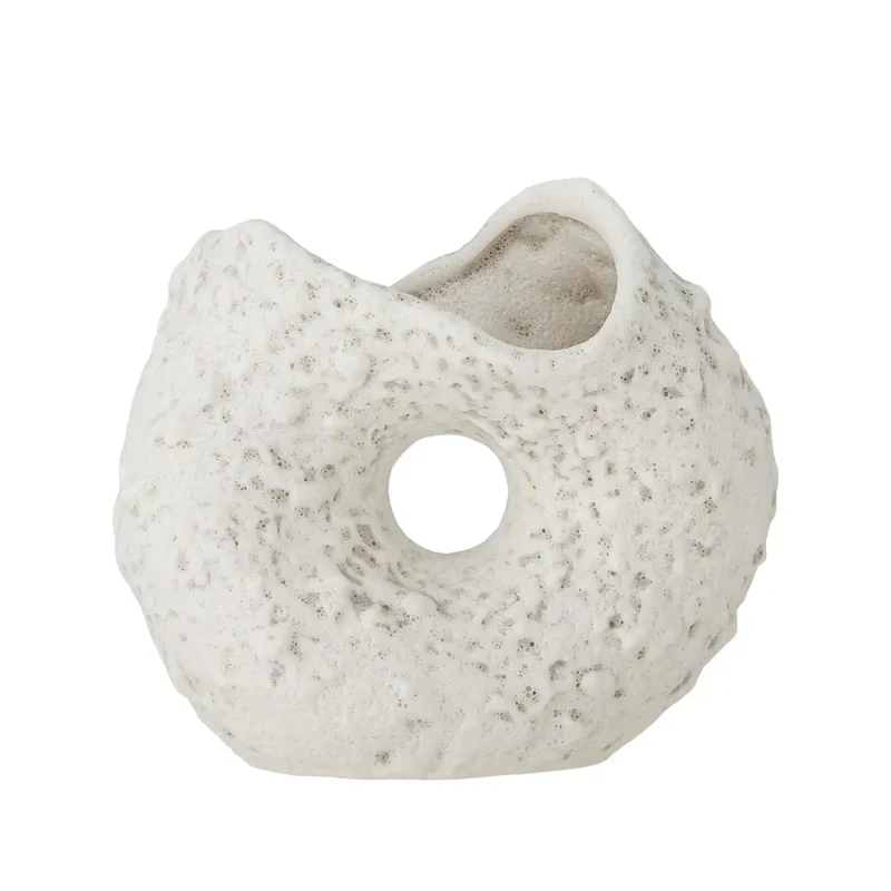 Vaas aardewerk wit Fianna 12cm