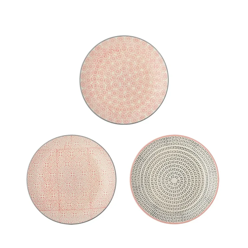 Borden roze Cécile 20cm - set van 3