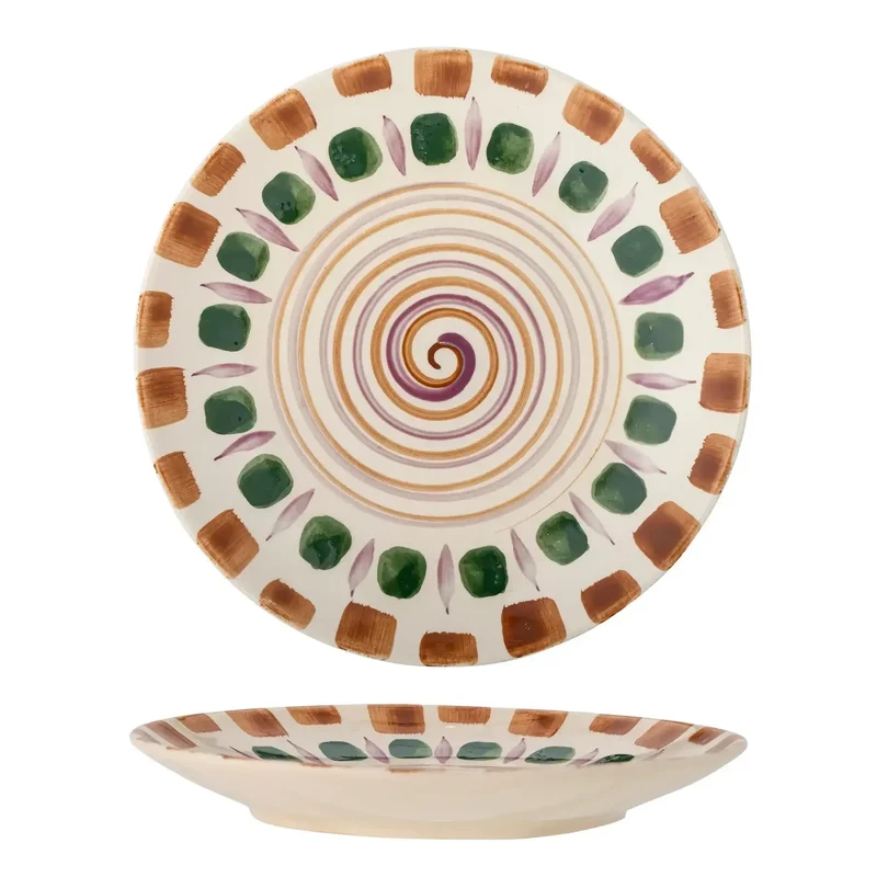 Bord aardewerk multi shama 27cm