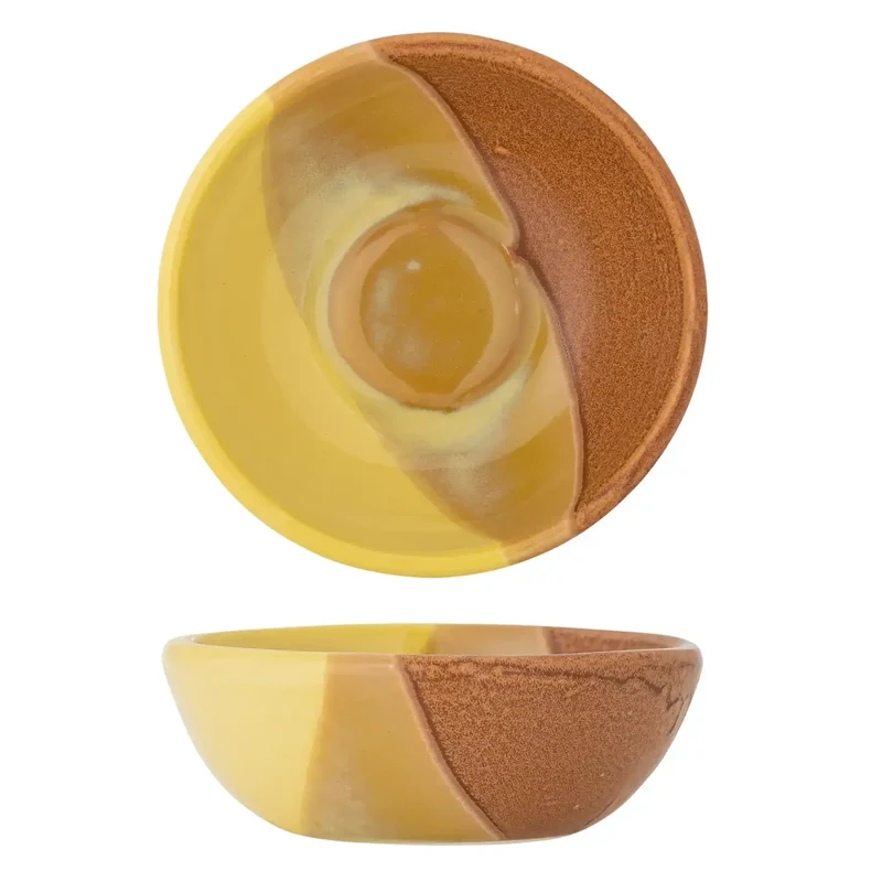 Schaal aardewerk geel Paula 16cm