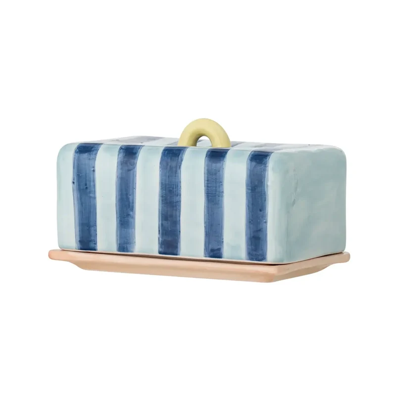 Botervloot aardewerk blauw phoenix