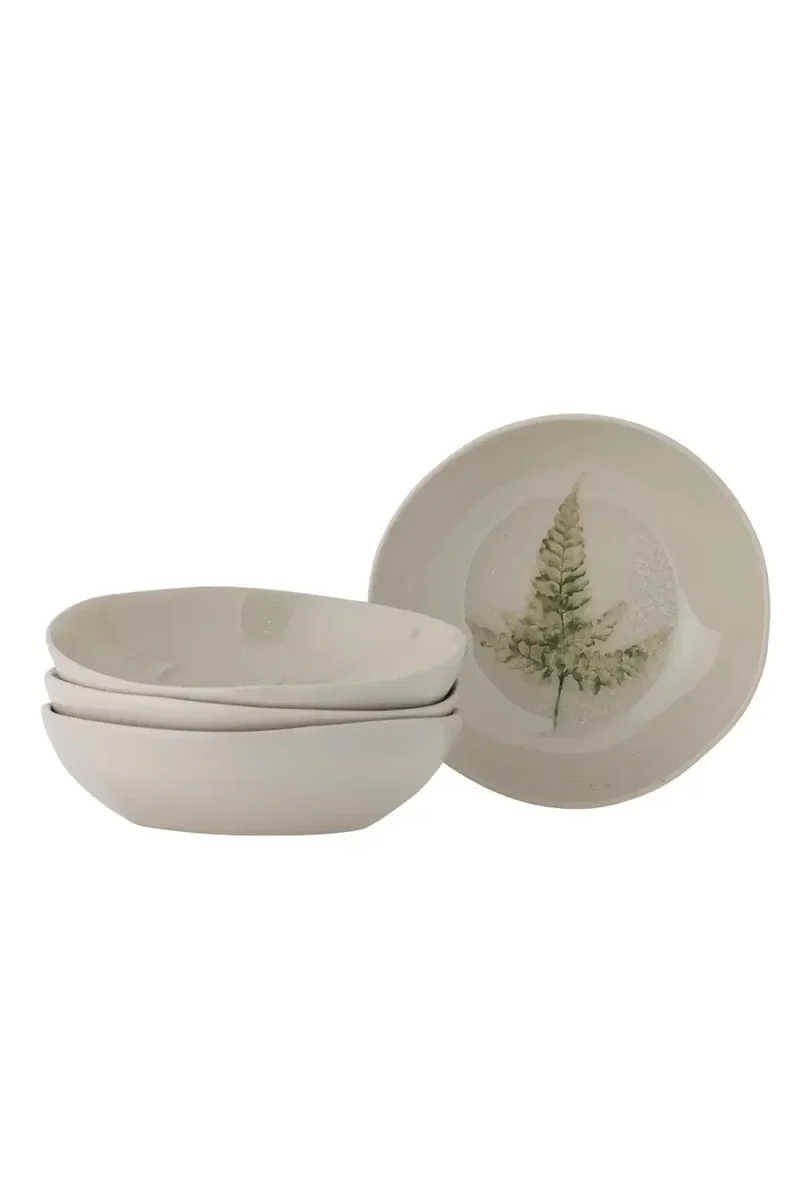 Soepbord aardewerk nature Bea 21cm - 4 stuks