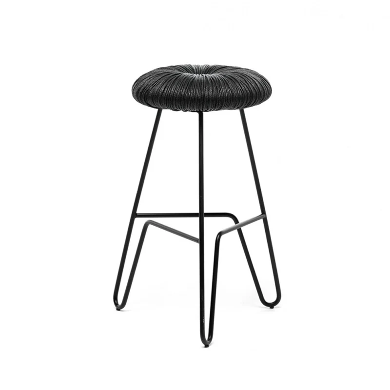 High Stool DONUT ALL BLACK by Alessandra Baldereschi for Mogg