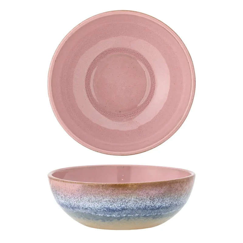 Schaal aardewerk roze Paula 16cm