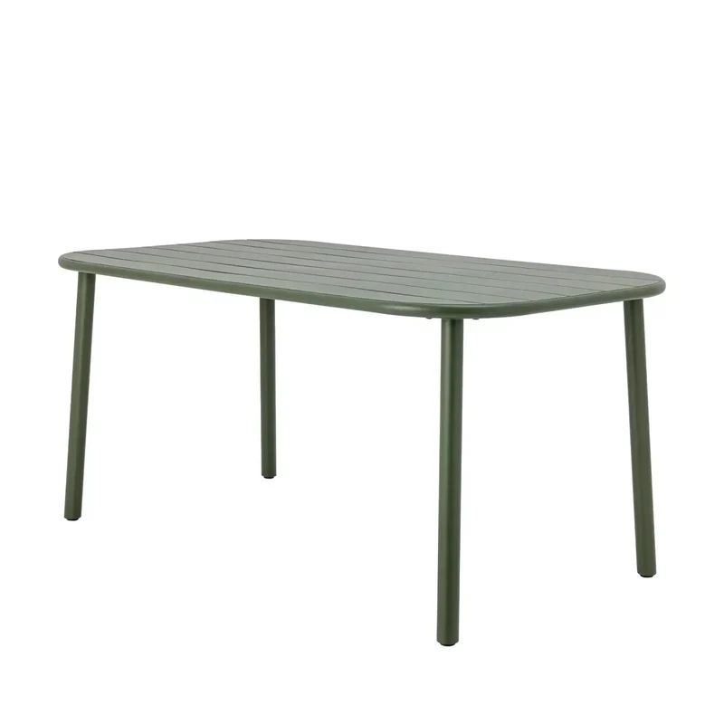 Buitentafel metaal groen Calana 160x90cm