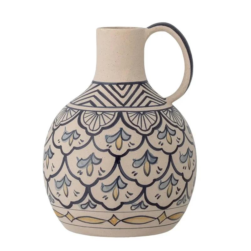 Vaas aardewerk blauw Nadya 27cm