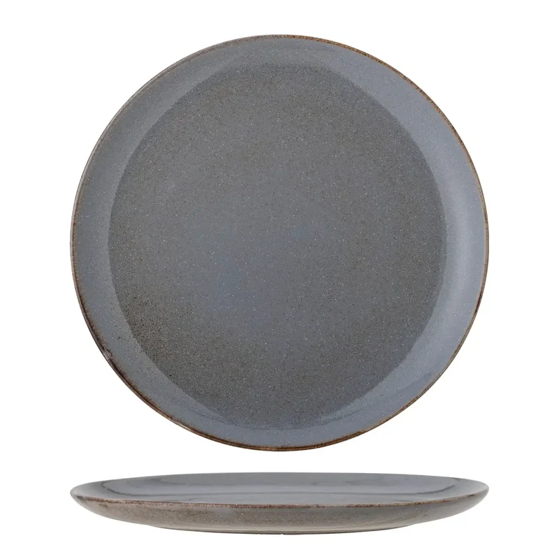 Bord aardewerk grijs Sandrine 28cm