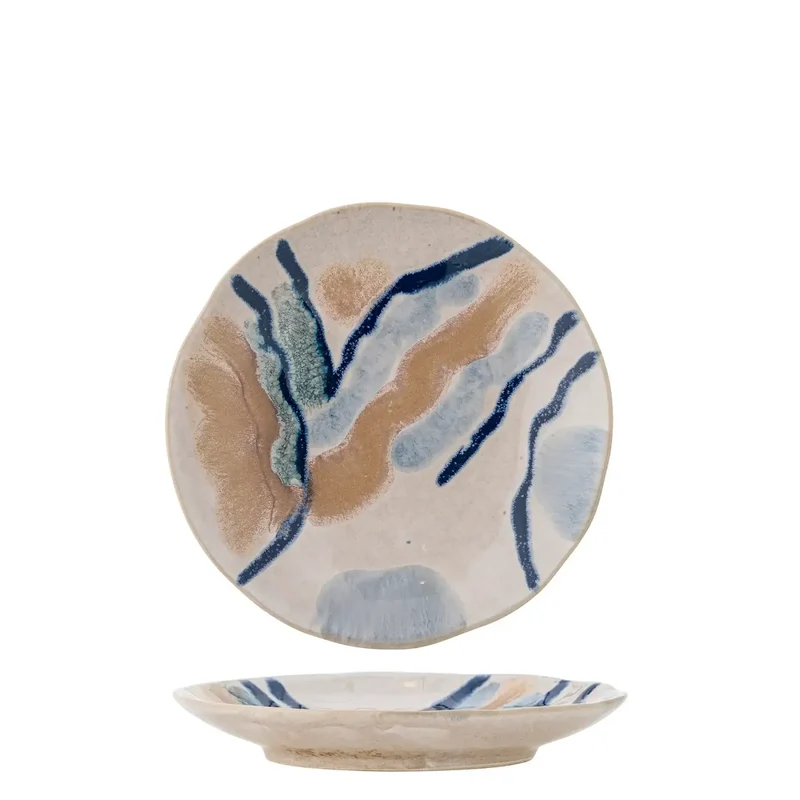 Bord aardewerk blauw Imogen 16cm