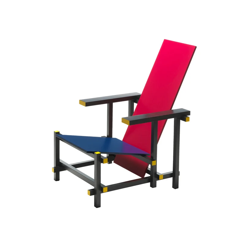 Armchair RED AND BLUE, designed by Gerrit T. Rietveld for Cassina