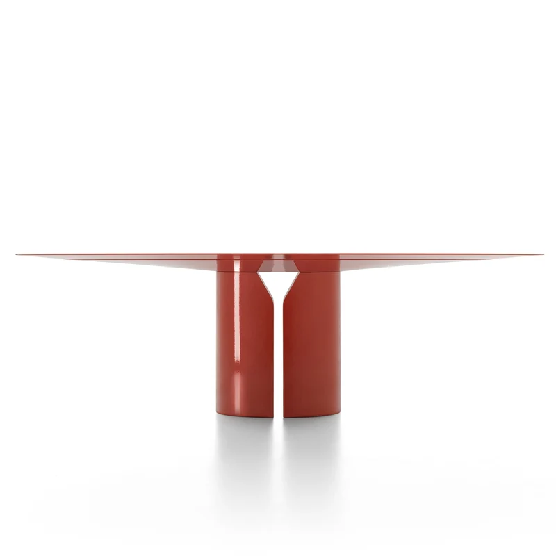 Oval Table NVL TABLE Red by Jean Nouvel Design for MDF Italia