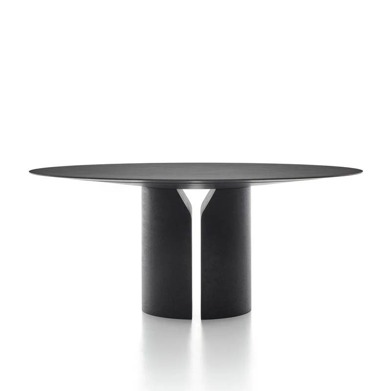 Round Table NVL TABLE Black by Jean Nouvel Design for MDF Italia